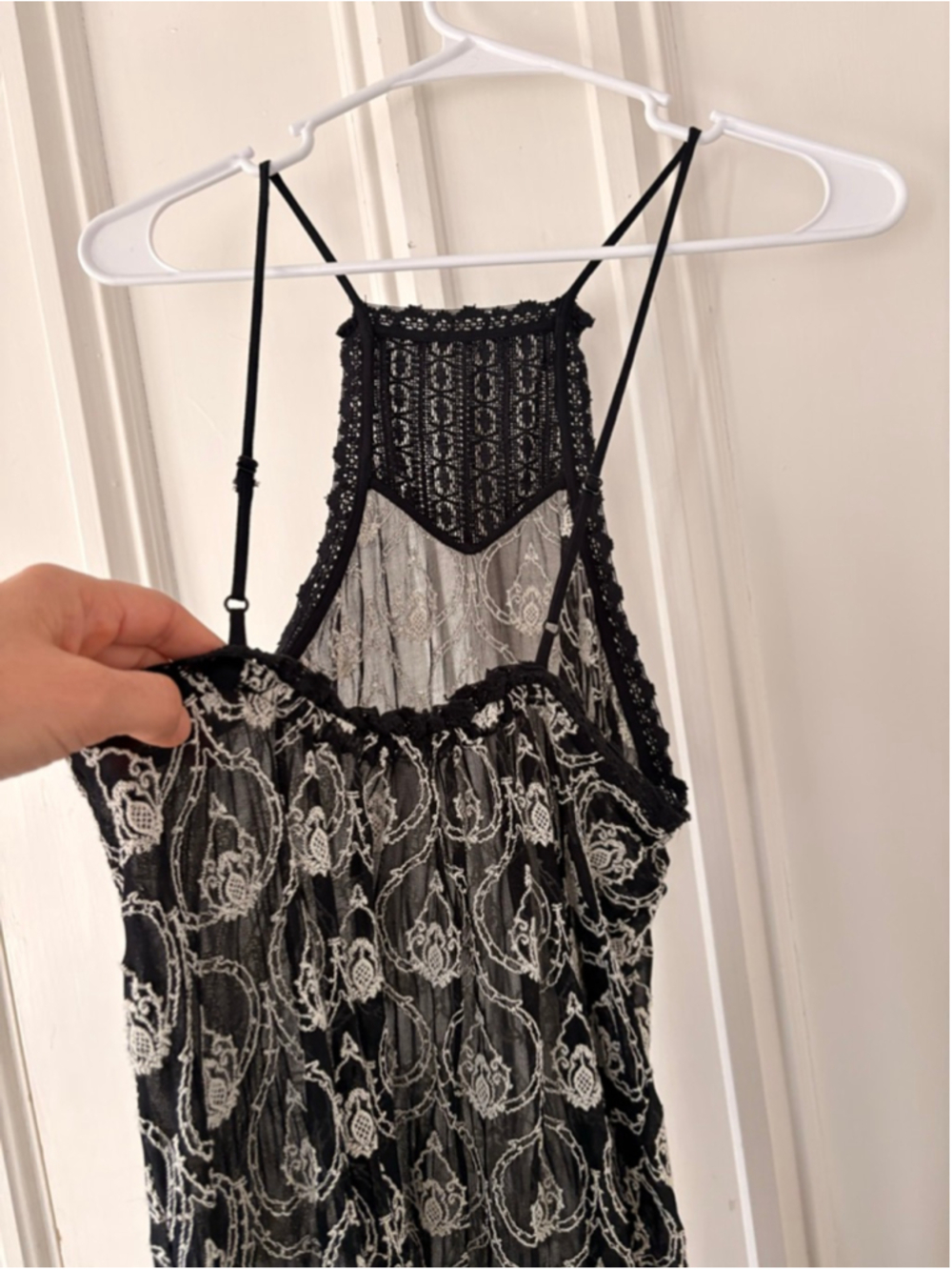 Anthropologie Black & White Embroidered Mini Dress XS - Picture 3 of 6